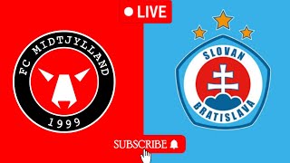 Midtjylland vs Slovan Bratislava live football  UEFA Champions League 2024 [upl. by Scott]