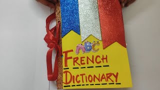 French Dictionary Handmade Project French Learners Pictorial English to French [upl. by Ahilam815]