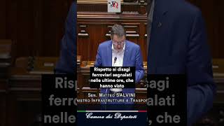 SALVINI quotDISAGI SUI TRENI SITUAZIONE INACCETTABILE CHIESTI CHIARIMENTIquot news shorts [upl. by Methuselah]