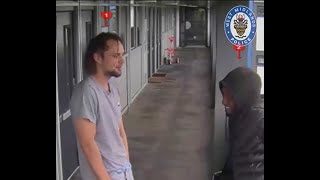 CCTV shows murderer laughing with friend shortly before killing him [upl. by Wilhelmine276]