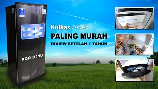 Riview Kulkas 1 JUTAAN Aqua AQR D190 Setelah Pemakaian 1 Tahun  Kulkas Aqua 1 Pintu Hemat Listrik [upl. by Naej]