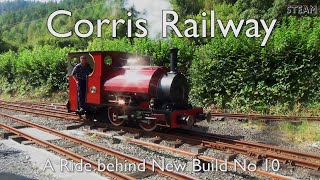 Corris Railway No 10  First Day Ride Behind the New Build Falcon [upl. by Niliak]