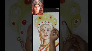 watercolour realistic painting of kriti senon from panipat movie [upl. by Schick]