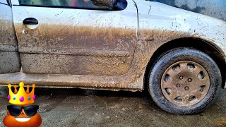 Super wash the muddiest💩 farm owner car detailing [upl. by Allesig]