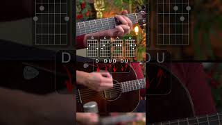 Jingle Bells EASY Guitar Tutorial for Beginners  Christmas songs on Guitar [upl. by Zitella970]