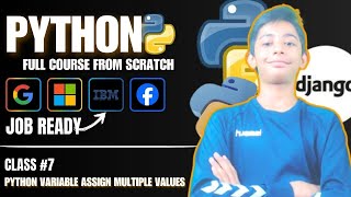 Python Variable Assign Multiple Values  Python Tutorial  Class 7  Hindi [upl. by Taima136]