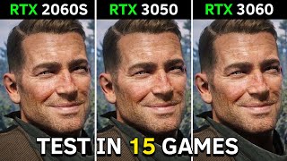 RTX 2060 SUPER vs RTX 3050 vs RTX 3060  Test In 15 Games  1080p  2023 [upl. by Rabah]