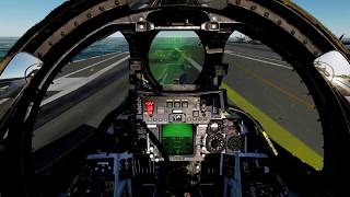 DCS F14 First Carrier Launch and Landing attempt HD [upl. by Droffats]