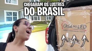 Meus lustres chegaram do BRASIL Festinha de 15 anos da Fabi [upl. by Loreen]