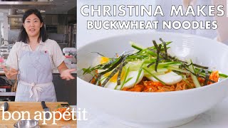 Christina Makes Buckwheat Noodles  From the Test Kitchen  Bon Appétit [upl. by Nylaret551]