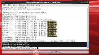 Oracleasm  Instantiating disk  failed [upl. by Tterej]