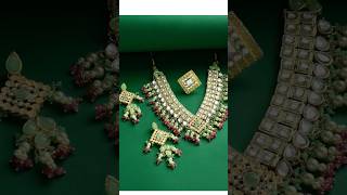 114ZAVERI PEARLS Green Pink Stones trending ₹ zirconjewellery shotspreciousmetaljewelry [upl. by Cristina253]