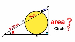 Can you find area of the circle  Fun Geometry Problem  math maths  geometry [upl. by Rozelle]