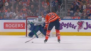 Draisaitl helps spoil Sedins last game with shootout winner [upl. by Etnohs]