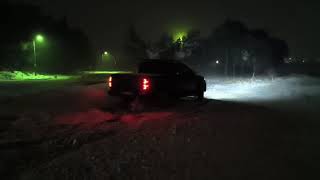 Nissan Navara D40 drift on snow Greece [upl. by Zoilla]