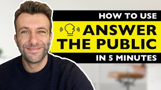 How To Use Answer The Public Tutorial [upl. by Omixam]