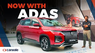 MG Hector Facelift 2023 Launch Soon  Level2 ADAS Design Interior amp Features Explained  CarWale [upl. by Schreibe]