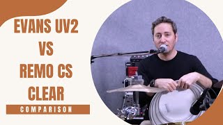 Evans UV2 vs Remo Controlled Sound Clear  Comparison [upl. by Carney]