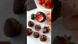 Healthy Dessert Idea😍🍓🍫 easyrecipes healthydessert healthyrecipes [upl. by Scot940]