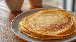 The Ultimate Crepe Recipe for Fluffy Pancakes StepbyStep Tutorial [upl. by Marika836]