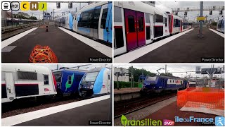 RER C  Transilien H J Spot en Gare de Pontoise [upl. by Hatti]