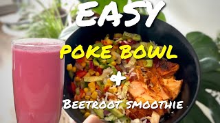 Homemade version Poke bowl  food fyp pokebowl foodvlog [upl. by Sixla]