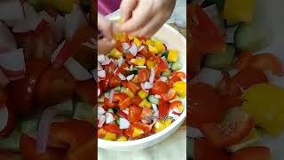 How To Make Arabic Fattoush Salad  How To Make Arabic Fattoush Salad Dressing  Shorts [upl. by Tibold921]