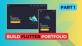 Part 1 Flutter Web Tutorial  Build Portfolio Website in Flutter flutterweb [upl. by Roberto]