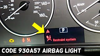 BMW PASSENGER RESTRAINT SYSTEM AIRBAG LIGHT CODE 930A57 LEFT FRONT DOOR AIRBAG SENSOR [upl. by Sutniuq644]