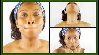 4 FACIAL EXERCISES FOR SAGGING NECK AND JAWLINE TIGHTEN TONE THE NECK AND JAWLINE Khichi Beauty [upl. by Akimet591]