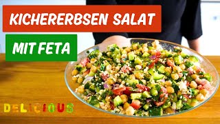 Unglaublich lecker amp frisch Ein gesunder Salat der Dich satt macht KichererbsenFetaSalat [upl. by Otiragram]