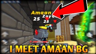 Playing With AMAANBG in Bedwars 😈  Blockman GO [upl. by Aynatahs]