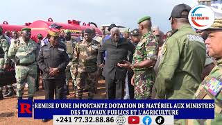 Remise dune importante dotation de matériel aux ministre des Travaux Publics et de lAgriculture [upl. by Alcine]