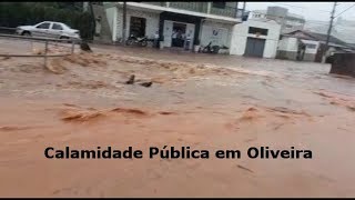 Calamidade Pública em OliveiraMG após forte chuva  040118 [upl. by Kennan]