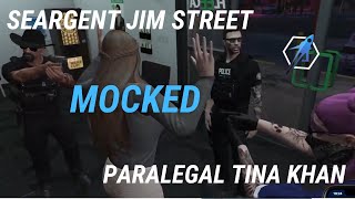 Sargent Jim Street with lack of knowledge towards Paralegal Tina Khan soulcity lifeinsoulcity [upl. by Forras]