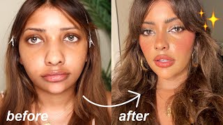 how I FINALLY achieved the quotclean girlquot makeup look on brown skin  tiktok hacks [upl. by Goeselt239]