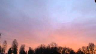 Red Sky At Night Sunset Timelapse Jan 27th 2011 [upl. by Brownley]