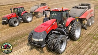 Big Baling with Case IH Tractors and Harvesting Wheat [upl. by Euqcaj]