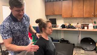 Trigger point therapy to the trapezius [upl. by Vivyanne]