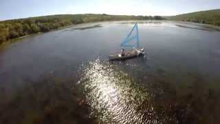 Upwind Kayak and Canoe Sail Rig with Outriggers and Leeboards [upl. by Neelahtak]