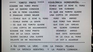 LETRA DEL  TORITO PINTO  CANCIÓN FOLKLÓRICA CENTROAMERICANA  HONDURAS [upl. by Humo]