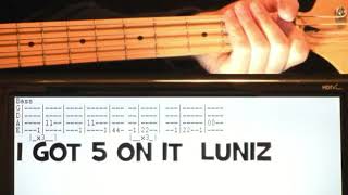 Luniz I Got 5 On It Guitar Chords Lesson amp Tab Tutorial with Bass [upl. by Nesila]