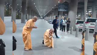 ARRIVAL AT BHARAT OF HH RADHANATH SWAMI MAHARAJ 8th July 2024 [upl. by Faires]