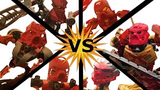 LEGO BIONICLETahu VS Tahu VS Tahu VS Tahu VS TAHU VS TAAAHUUU  Stop Motion Fight [upl. by Larina]