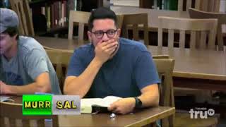 IMPRACTICAL JOKERS SALS AND MURSS CHALLENGE IN LIBARY [upl. by Neelia153]