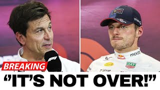 Toto Wolff JUST DROPPED a HUGE UPDATE on Verstappen’s MOVE to Mercedes [upl. by Anastase]