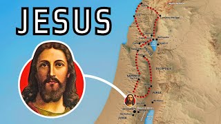 The Entire Life of Jesus on a Map [upl. by Aicilra]