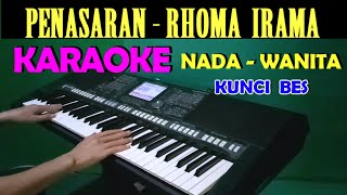 PENASARAN  HRhoma Irama  KARAOKE Nada Wanita  HD [upl. by Takeo]