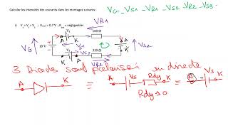 Exercice 1 sur les Diodes  Résolution Pas à Pas [upl. by Ennairda]