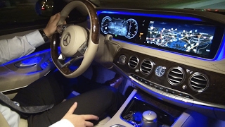 2017 Mercedes S Class Night Vision Test  Review View Assist Plus S350 AMG Camera Ambient [upl. by Cullen]